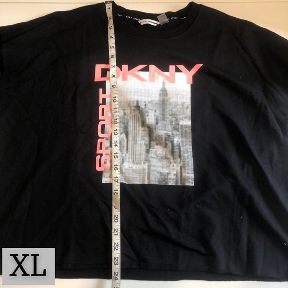 DKNY Sport Black Graphic Crewneck Pullover, Pink & White Decals, Multiple Sizes! - Picture 12 of 12